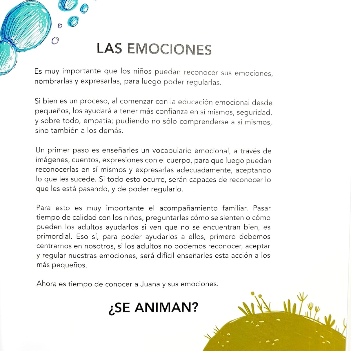 Juana y sus emociones Juana y sus emociones